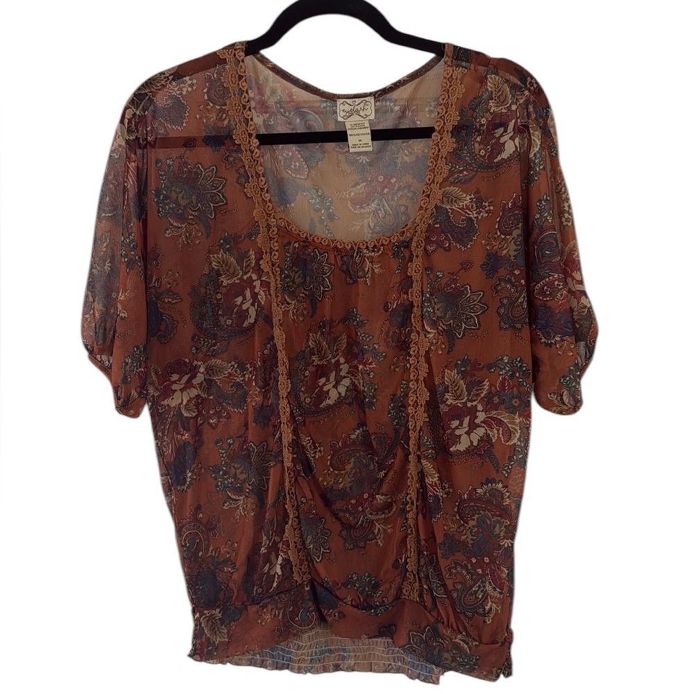 🌻 Eyelash Couture Sheer Blouse